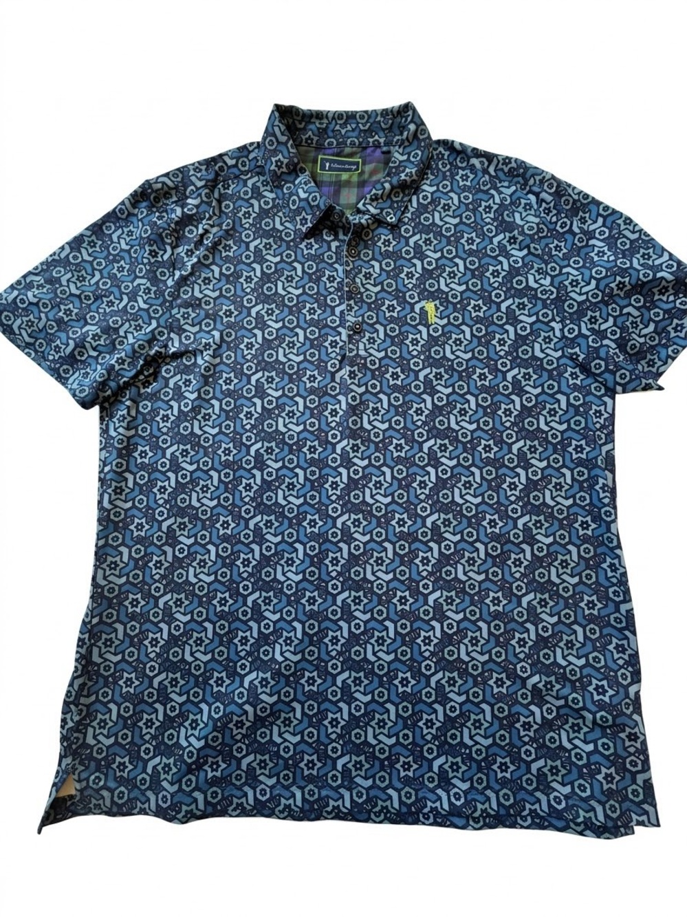 William Murray Golf Polo Shirt Mens XL Blue Geometric Floral